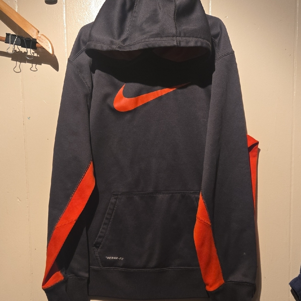 Nike Black and Orange Kids Hoodie